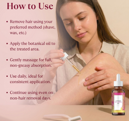Cyperus Rotundus Root Extract Essential Oil for Smooth Skin & Hair Regrowth Reduction